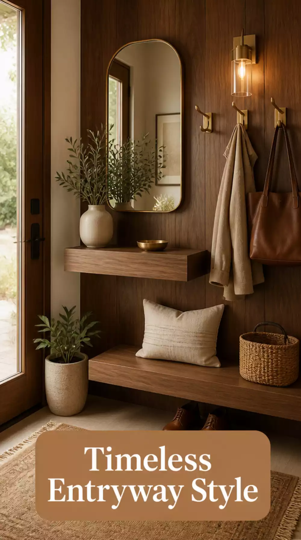 Why a Walnut and Brass Entryway Combination Never Looks Dated or Tired