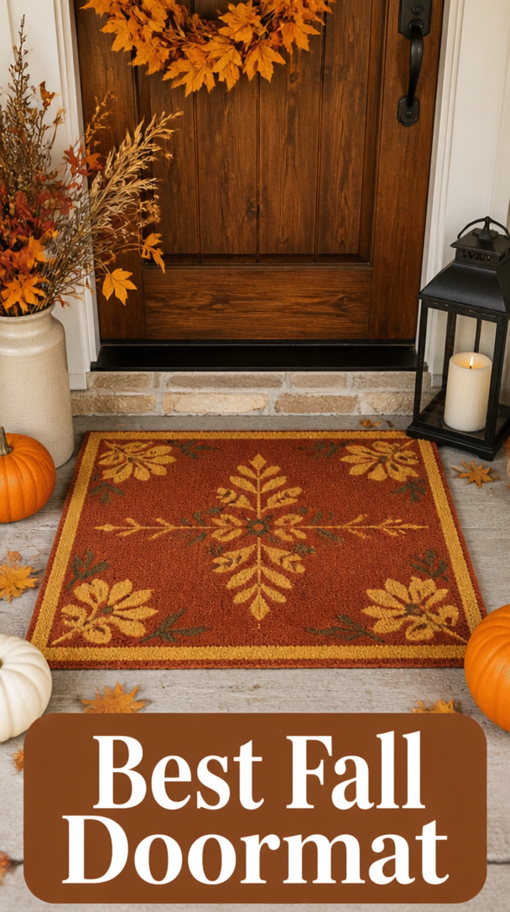 Entryway Deep Rust or Mustard Doormat That Signals the Season Has Changed