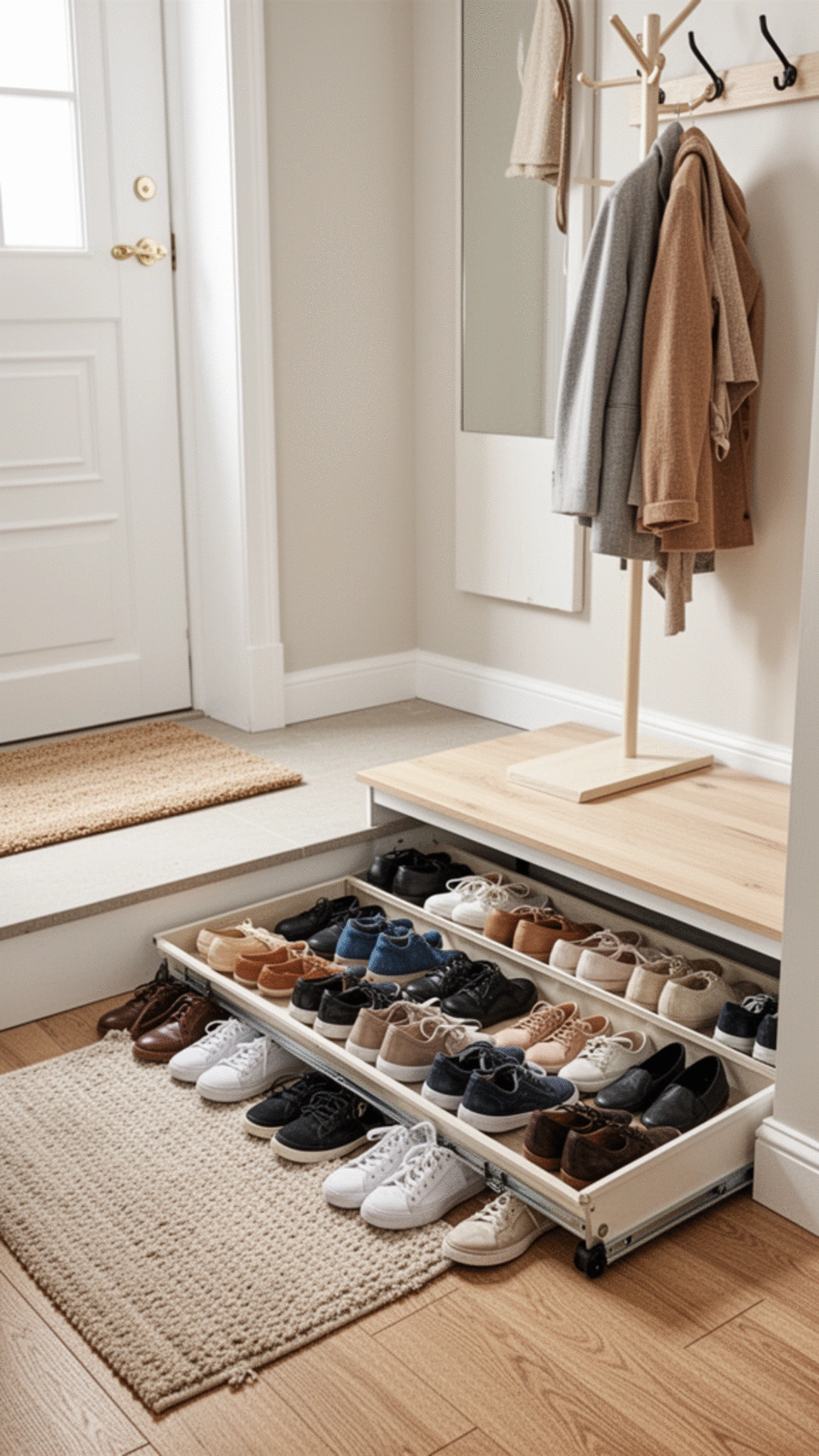 Top 5 Space-Saving Shoe Storage Solutions for a Tidy Entryway