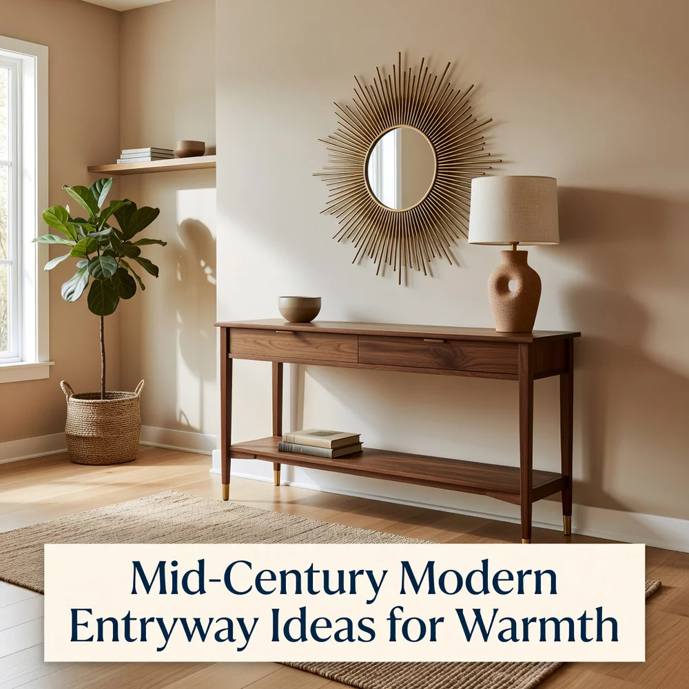 Mid-Century Modern Entryway Ideas for Warmth