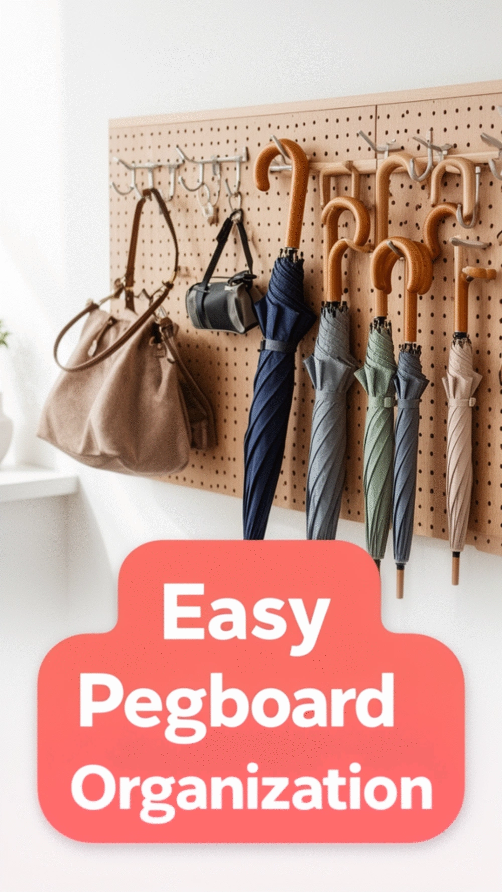 The One Mudroom Pegboard Trick That Organises a Tiny Wall Completely
