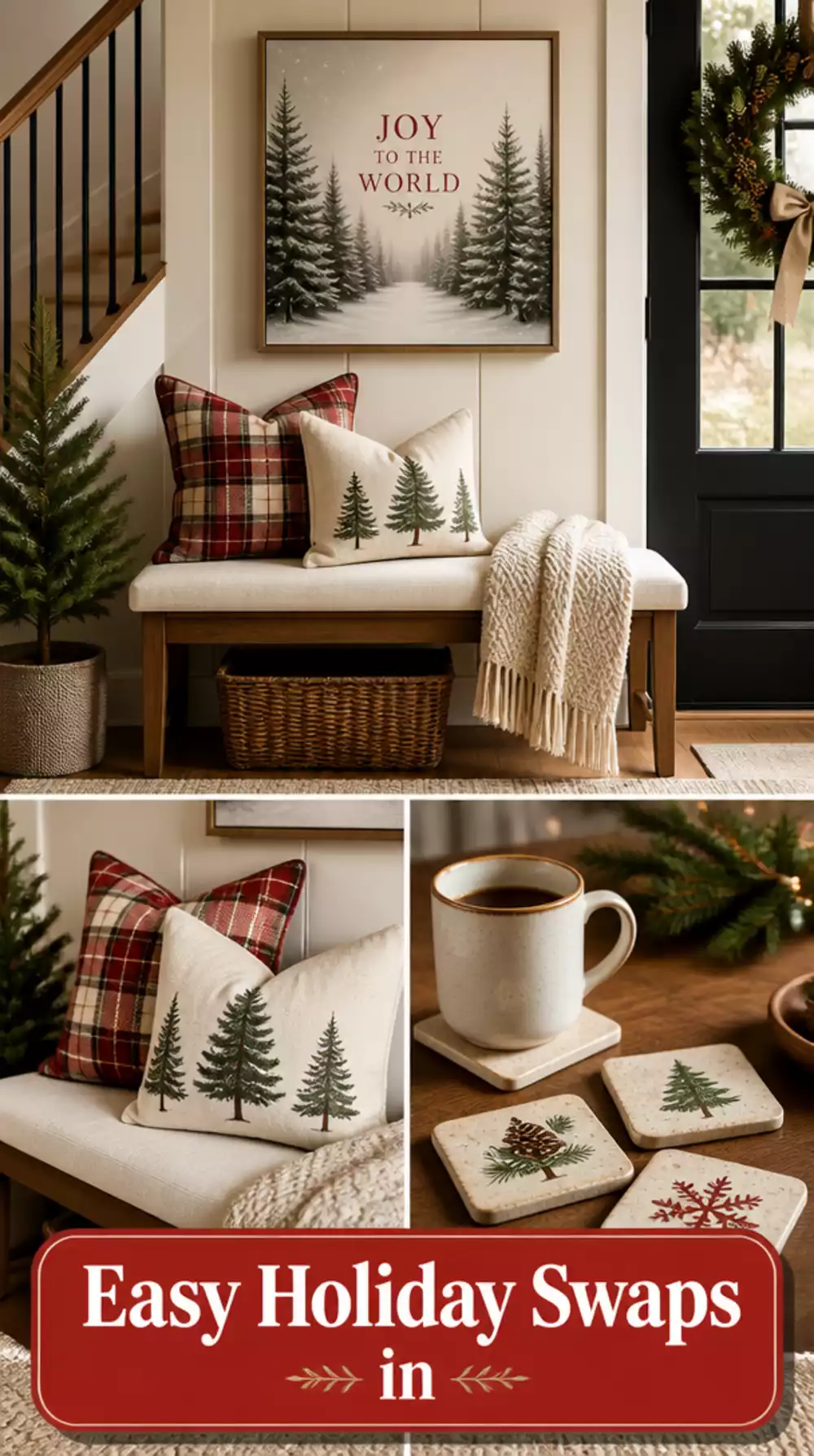 The One Entryway Christmas Swap That Takes Ten Minutes and Looks Stunning