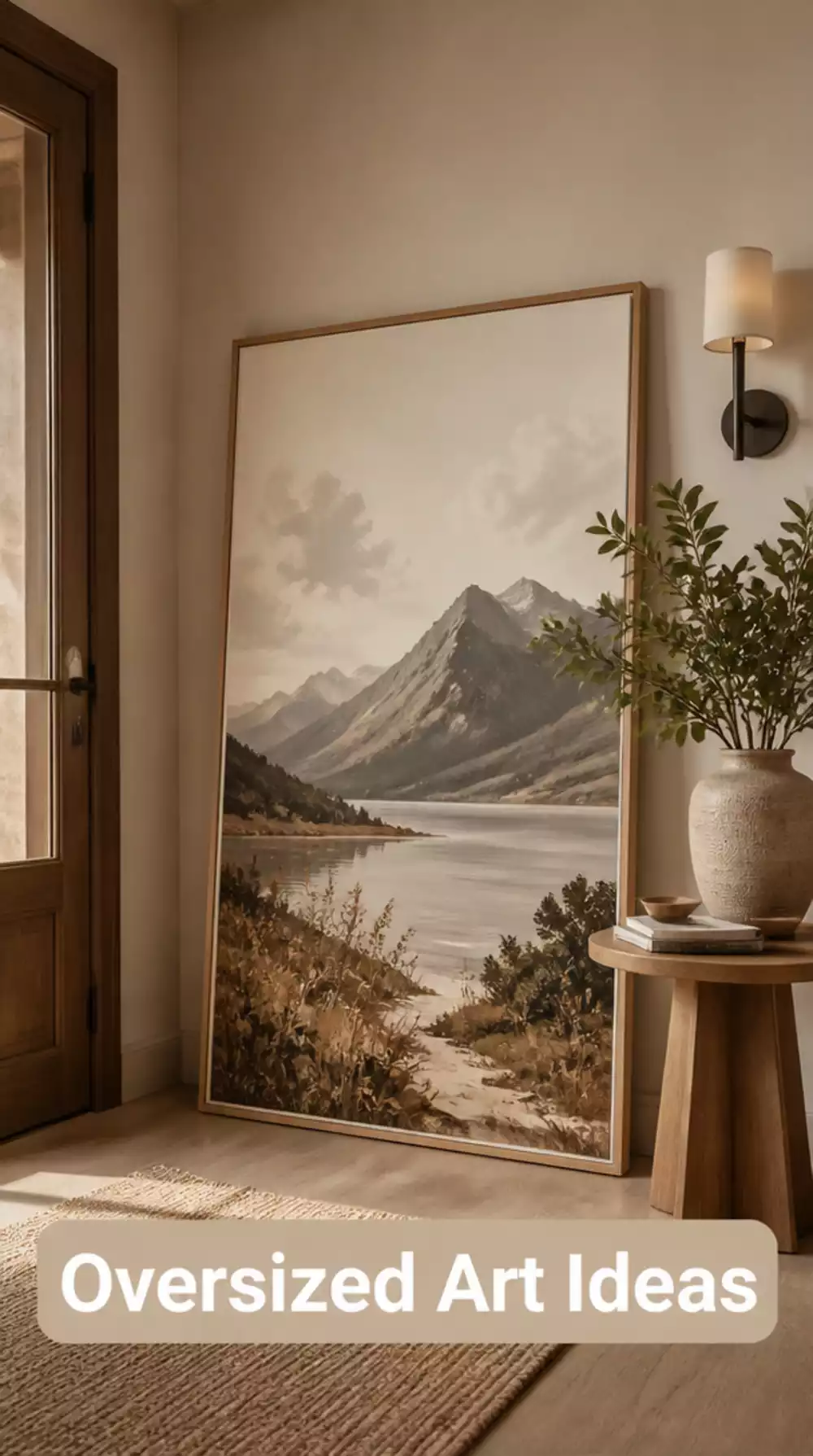 Entryway Large-Format Art Print Leaned Against the Wall on the Floor