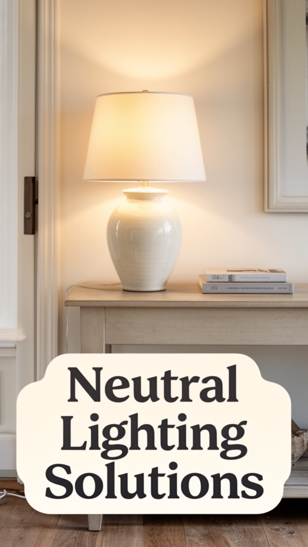 Entryway Off-White Ceramic Table Lamp That Blends Into a Neutral Palette