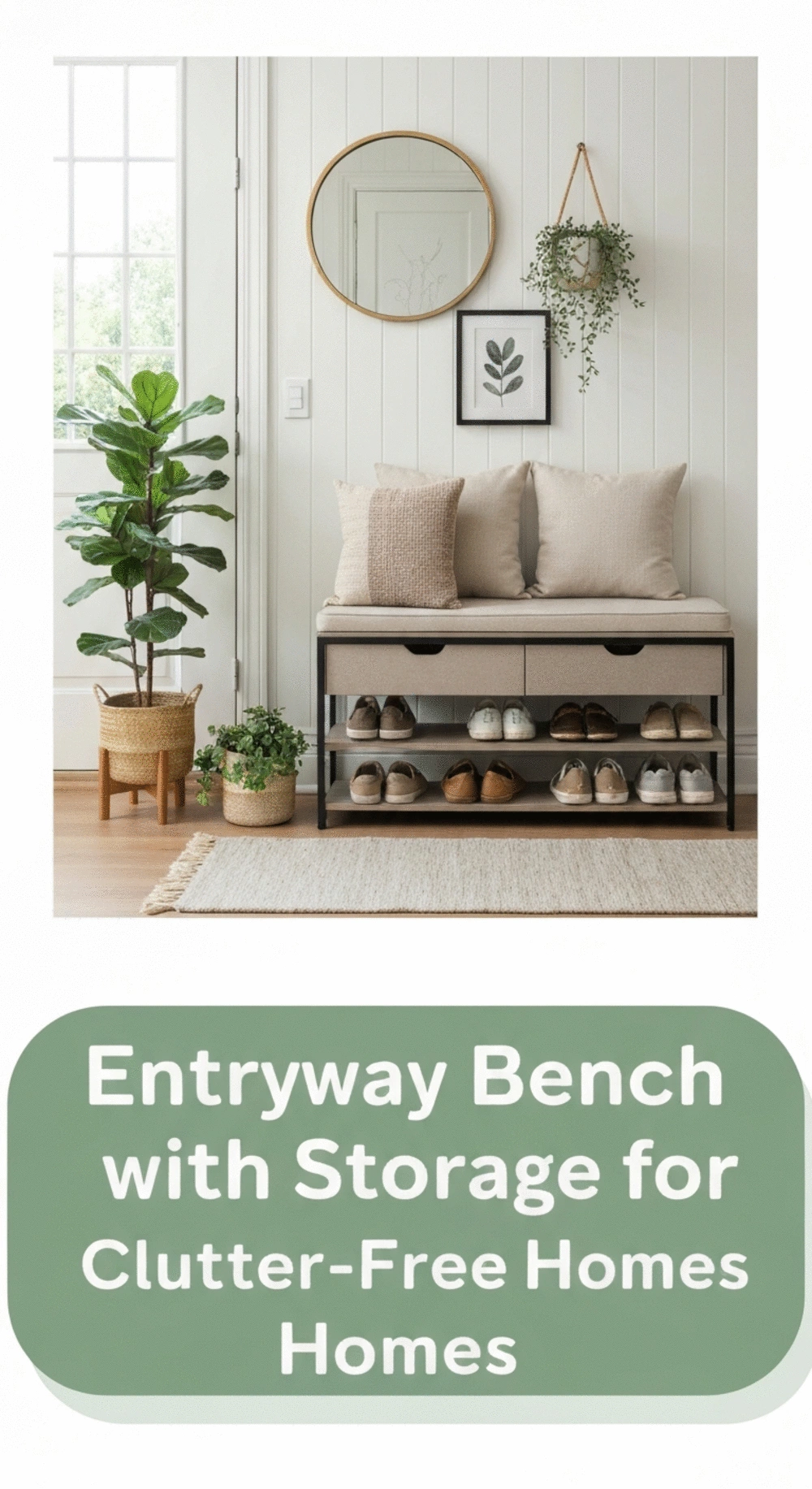 entryway bench with storage