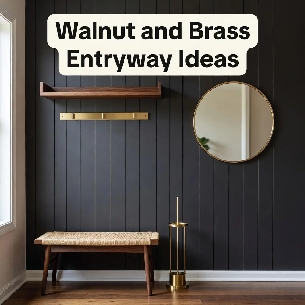 Walnut and Brass Entryway Ideas for Timeless Style
