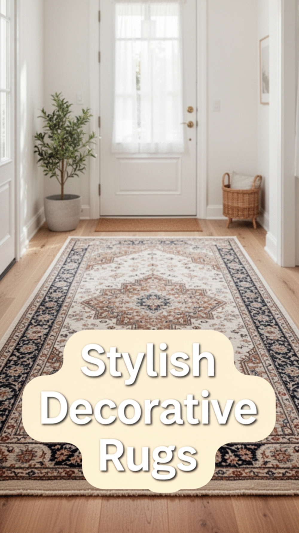 Transform your entryway with stylish decorative rugs for warmth and style