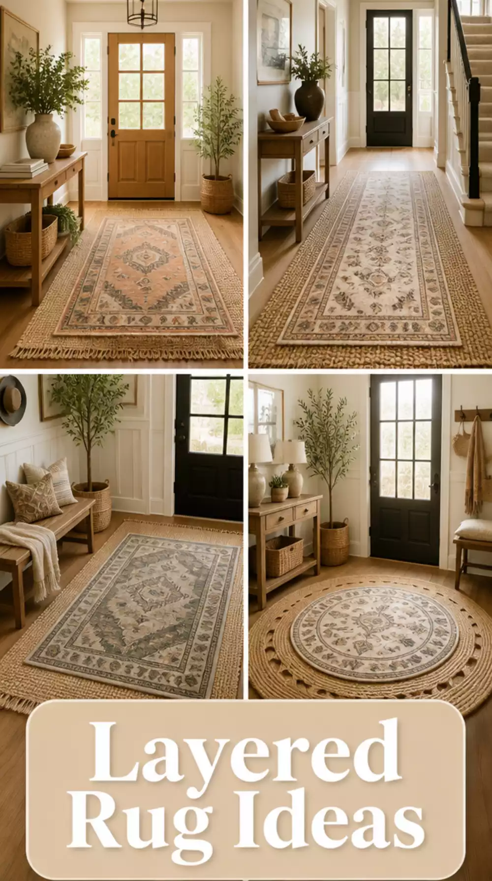 The Open-Plan Entryway Rug Layering Trick That Makes the Zone Feel Permanent