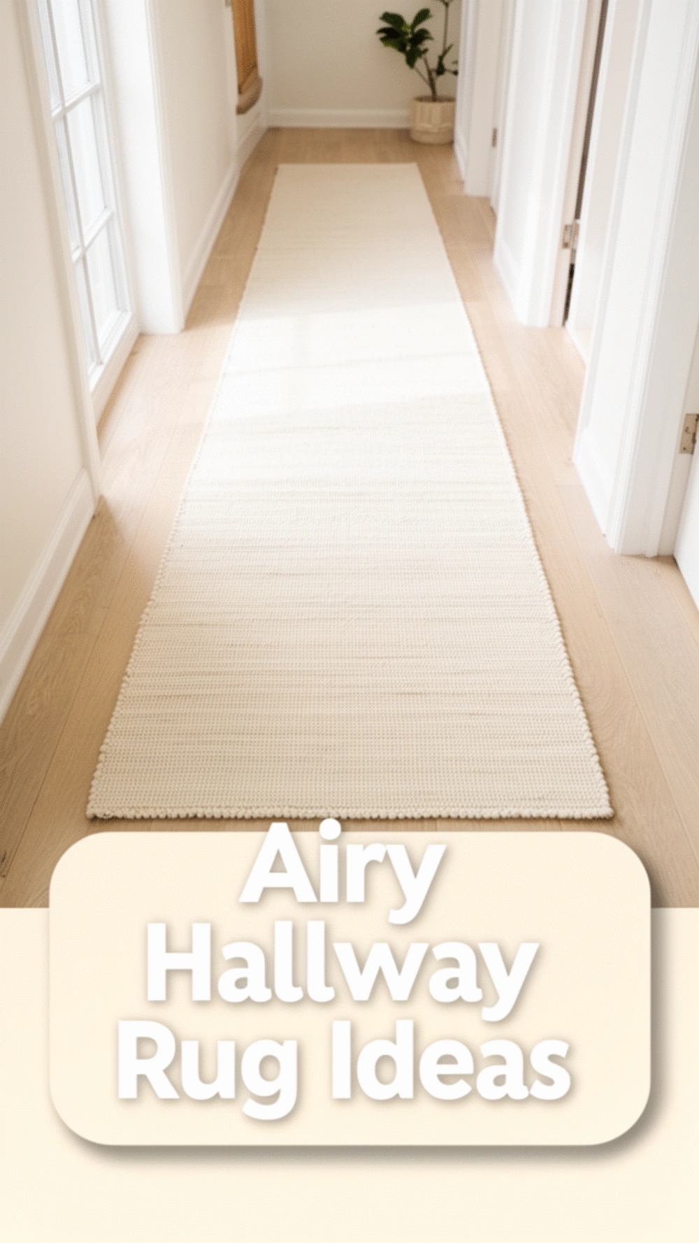 Entryway Cream Cotton Runner Rug That Keeps a Light Hallway Feeling Airy