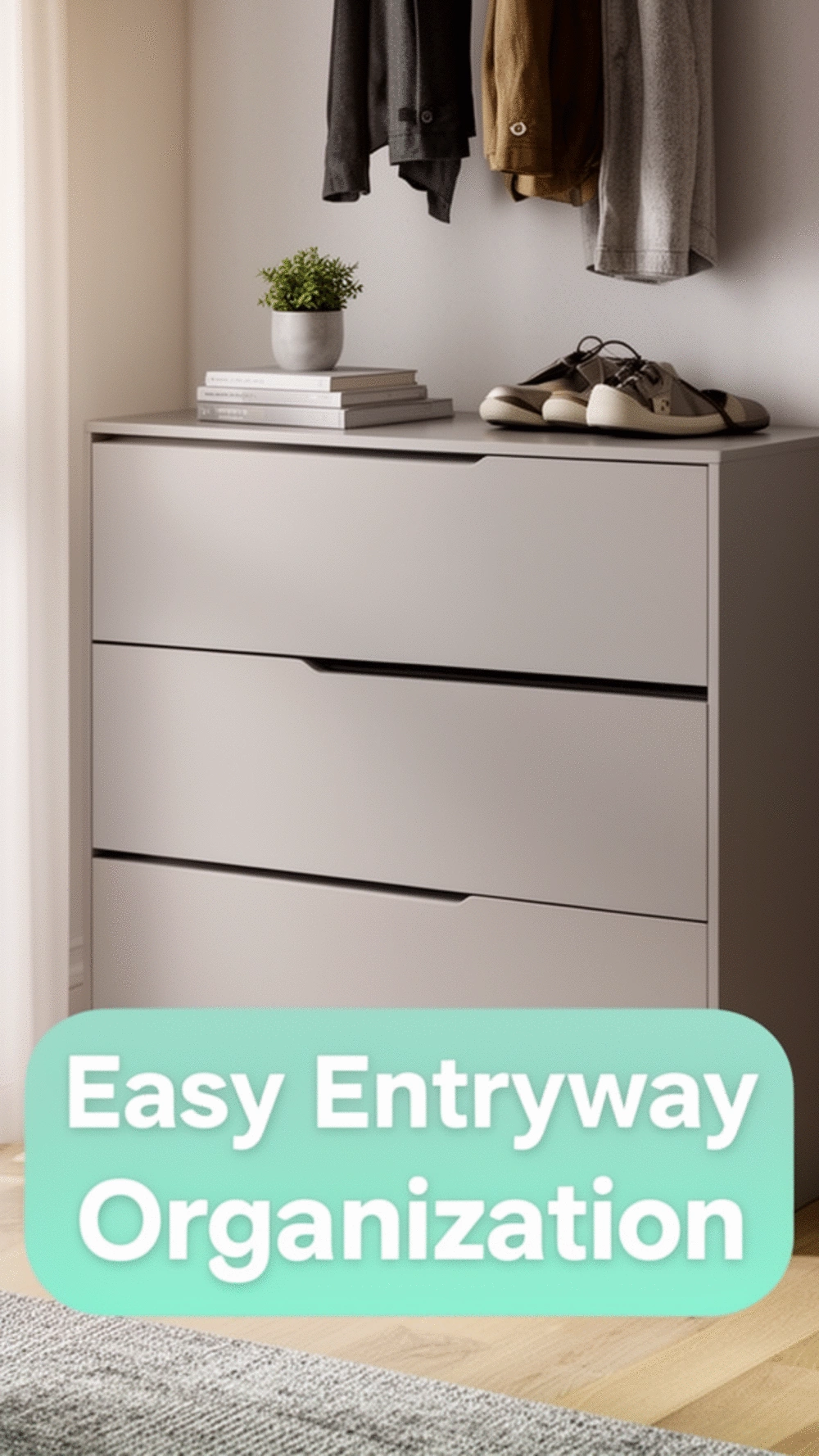 Entryway Drawer Unit That Hides Everyday Clutter Behind a Clean Face