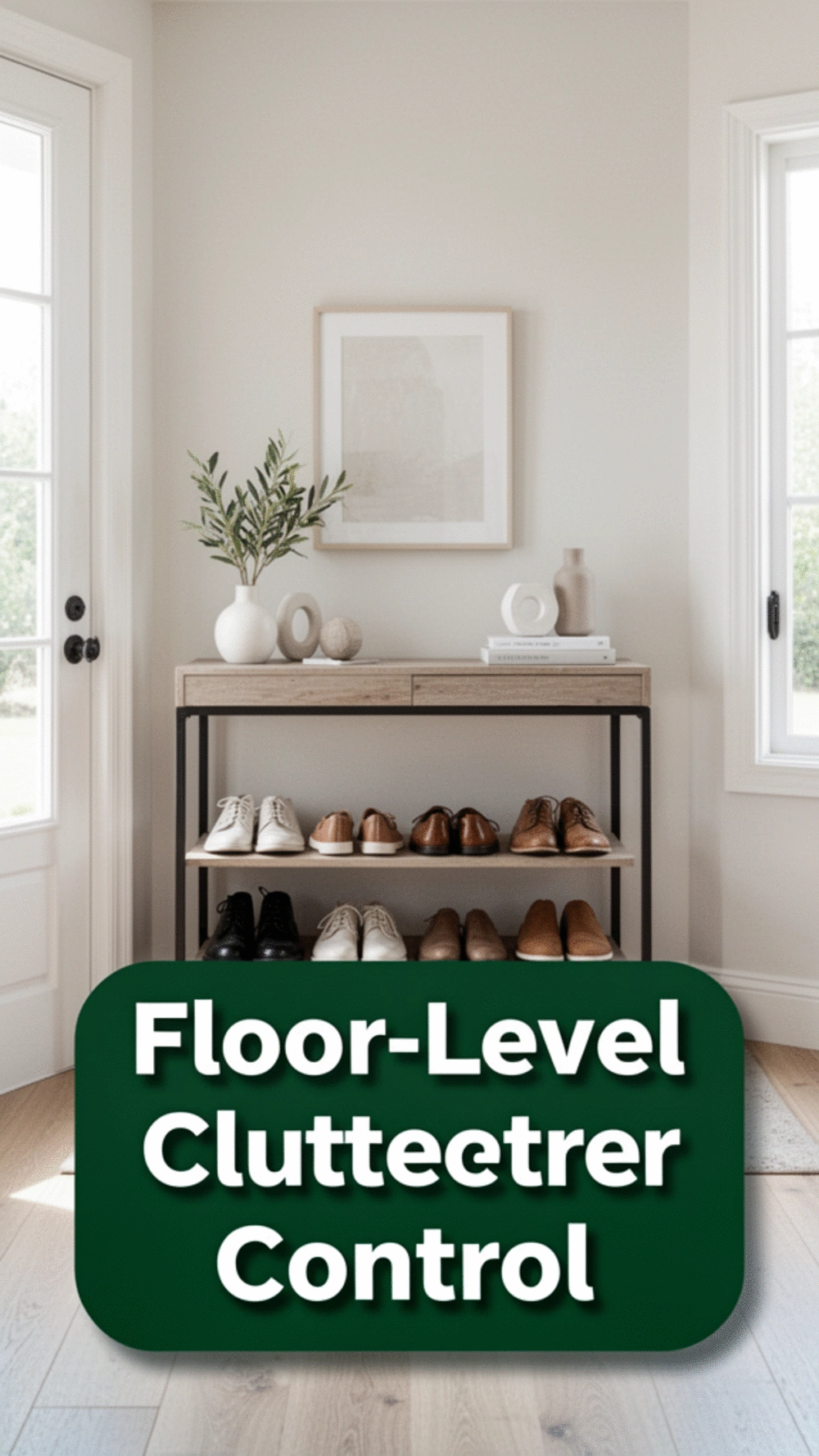 Stylish Floor-Level Solutions for Clutter Control in Your Entryway