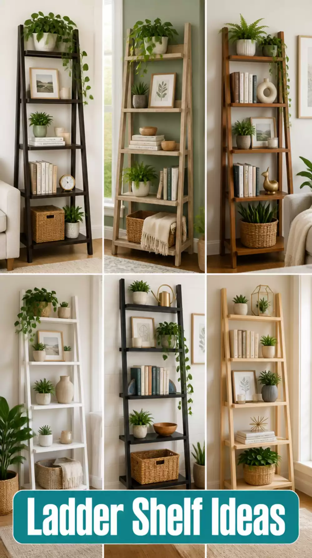 The Freestanding Entryway Ladder Shelf That Renters Actually Love