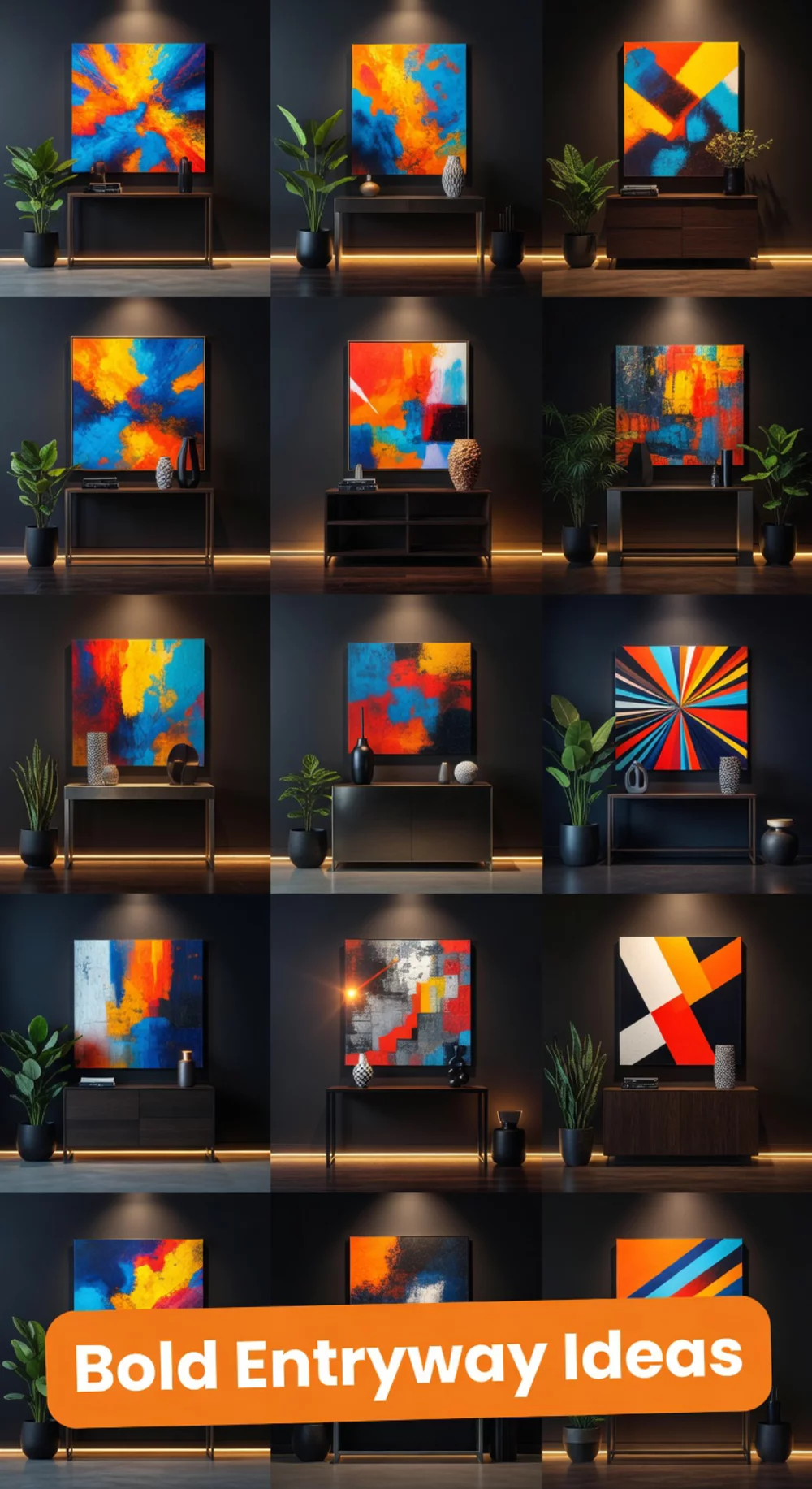 Entryway Deep Charcoal or Black Wall That Creates a Bold First Statement