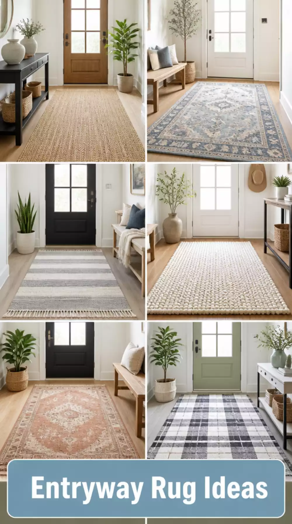 Open-Plan Entryway Rug That Signals the Entry Zone Before Any Furniture Does