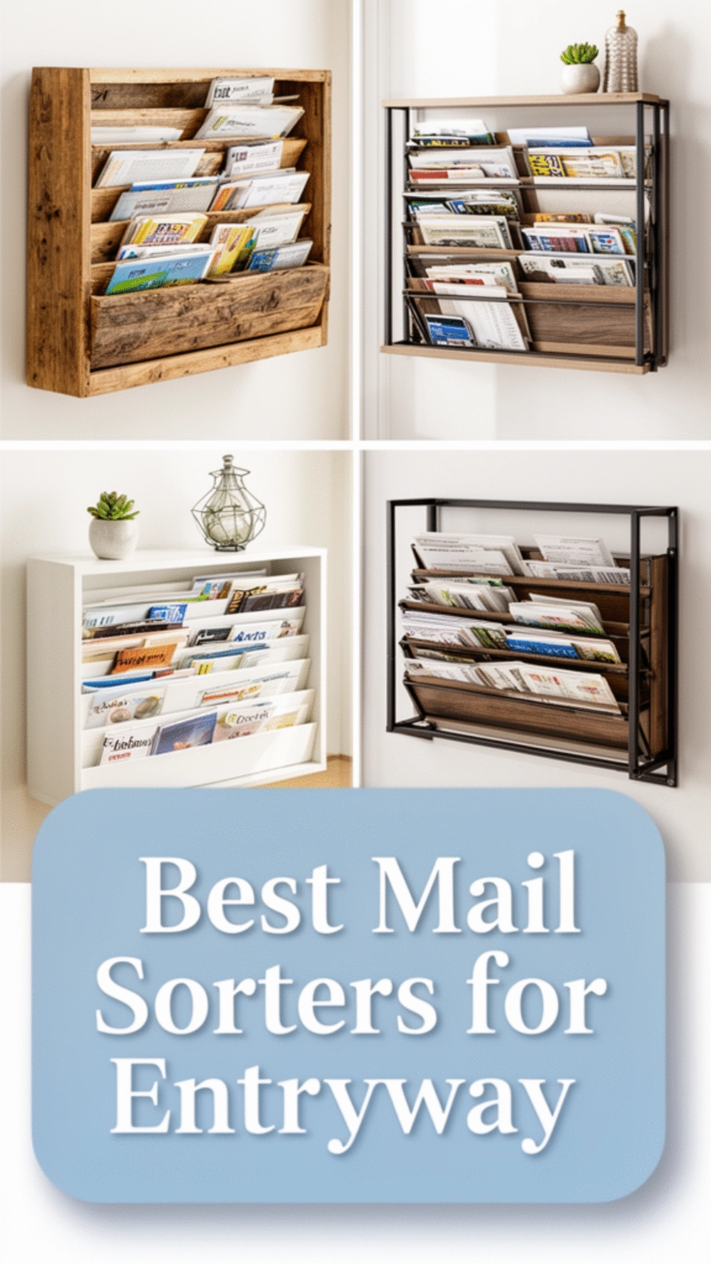 Entryway Mail Sorter That Stops Paper Clutter from Building on the Table