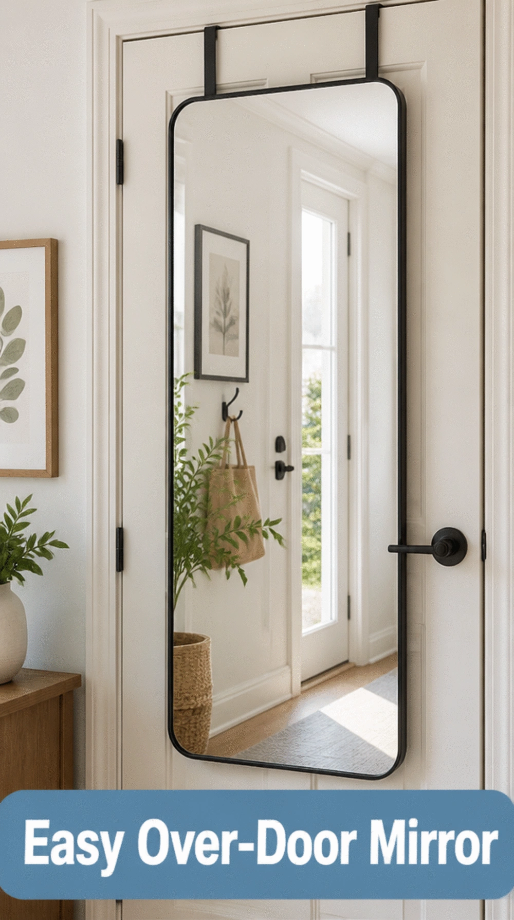 Entryway Over-Door Full-Length Mirror That Works Without a Single Wall Fix
