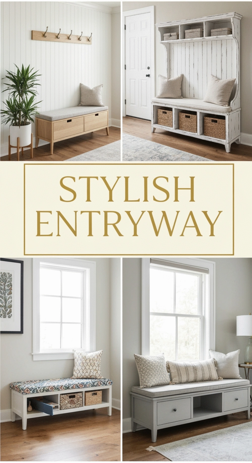 Innovative Entryway Bench Designs with Storage