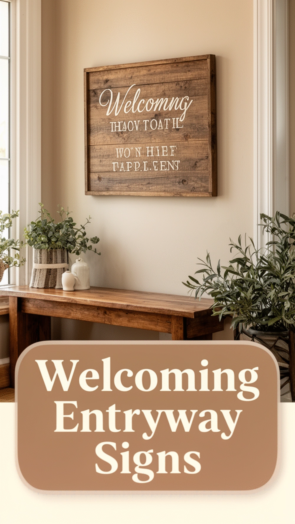Farmhouse Entryway Wooden Sign or Chalkboard That Welcomes Guests In