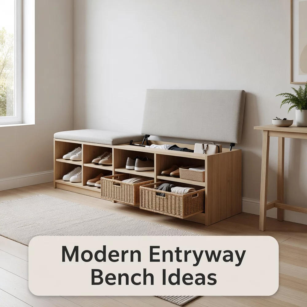 Modern Entryway Bench Ideas for Organized Spaces