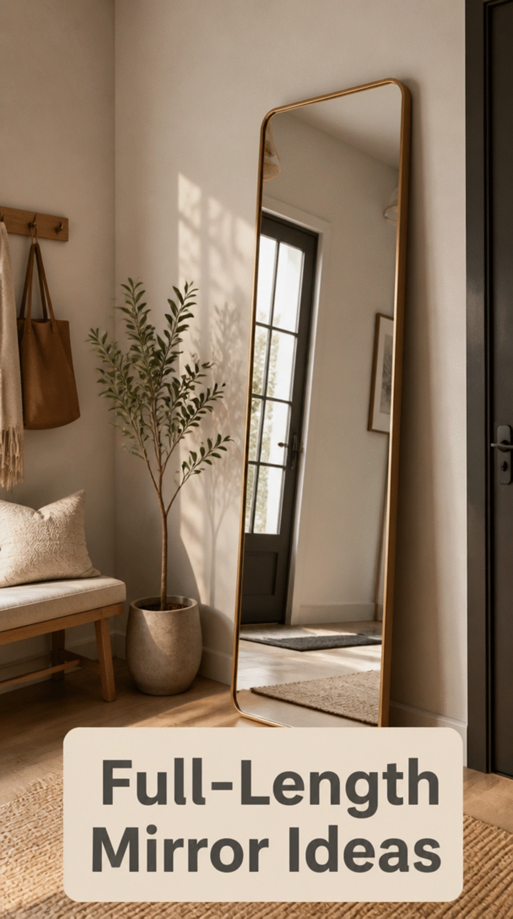 Entryway Full-Length Leaning Mirror That Checks Every Outfit on the Way Out
