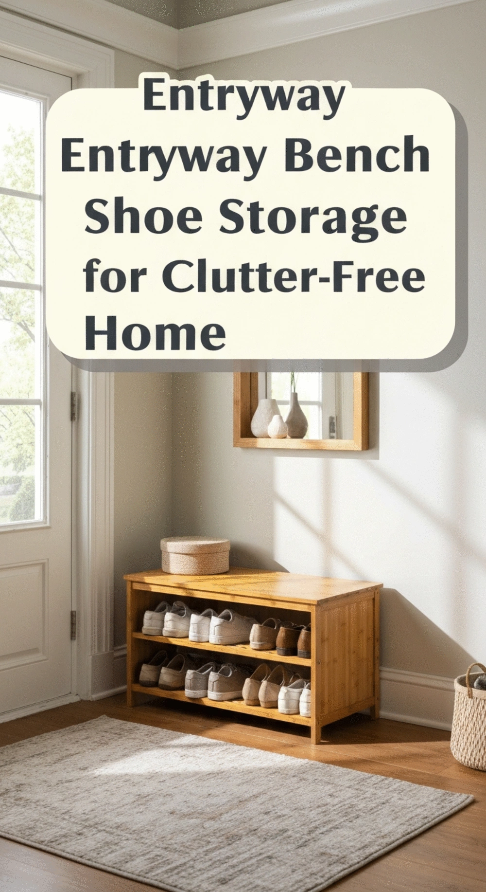 entryway bench with shoe storage