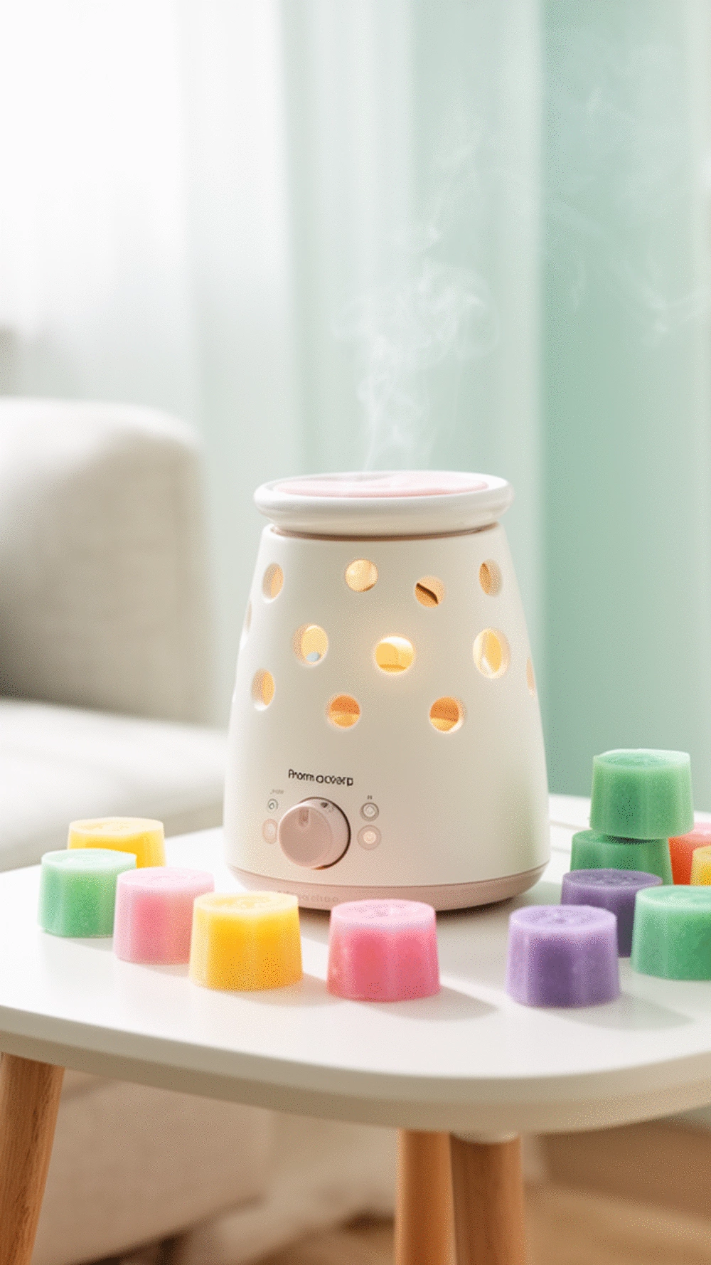 Entryway Wax Melt Warmer on a Side Table That Scents the Hall All Day
