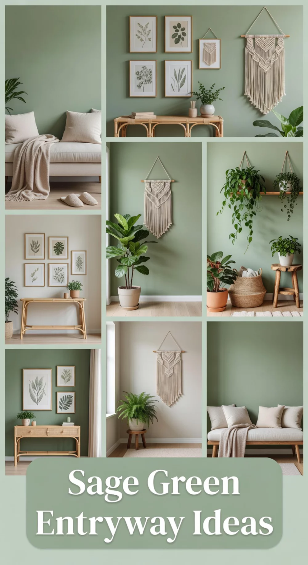 Entryway Sage Green Wall Color That Feels Calming and Timeless Together