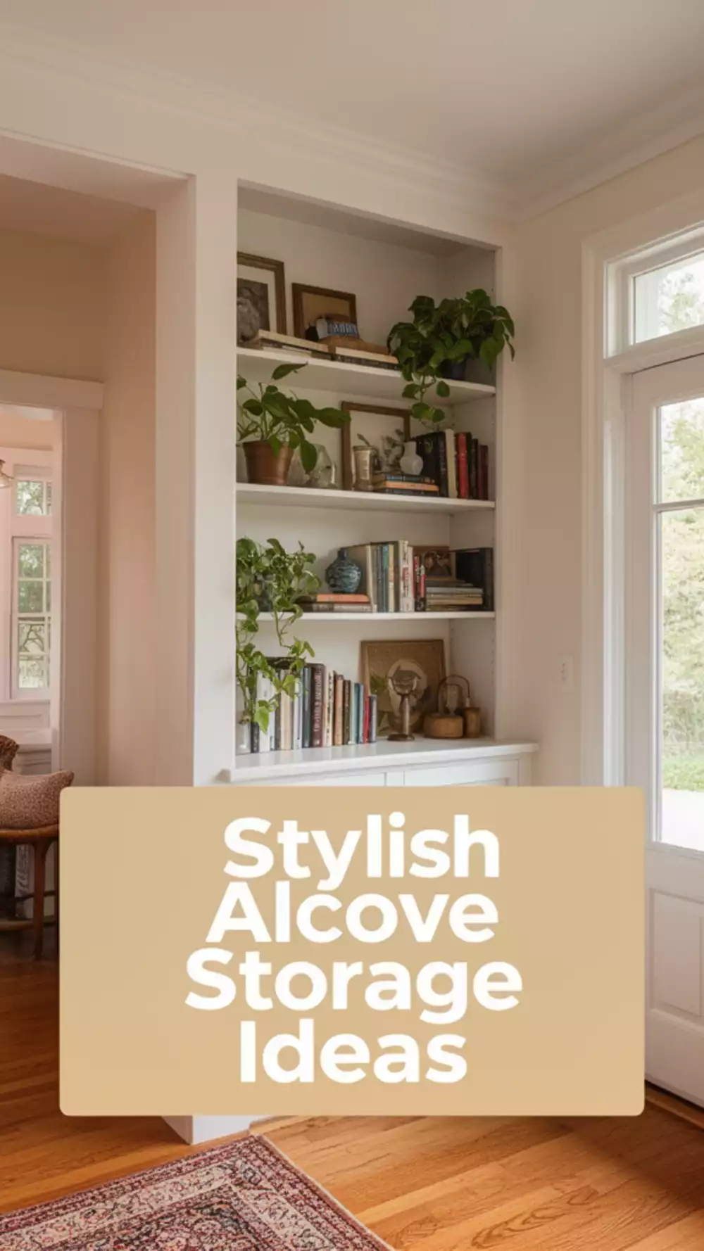 Entryway Alcove Built-In Shelving That Turns a Recessed Wall into Pure Storage