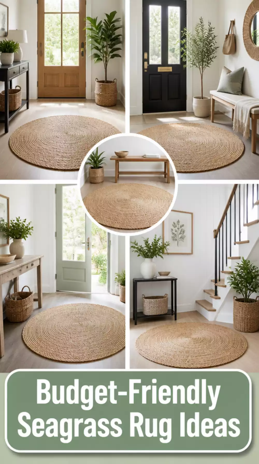 Entryway Seagrass Round Rug That Looks Styled and Costs Very Little