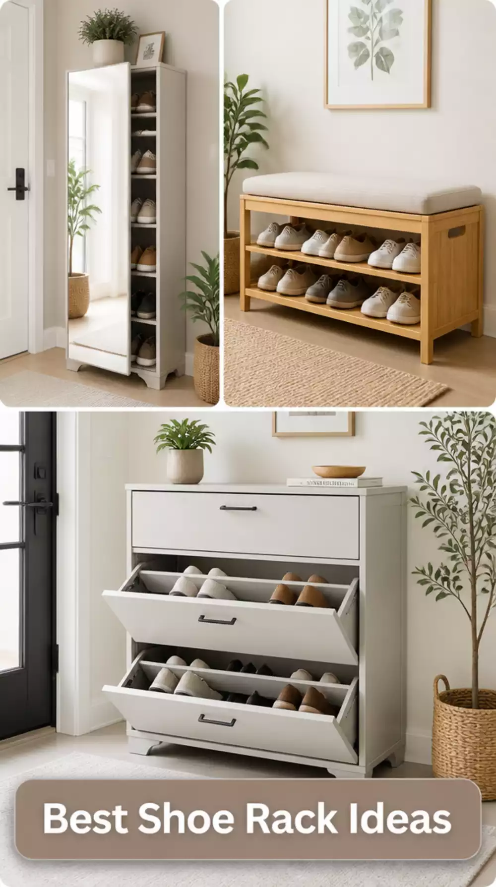 Freestanding Entryway Shoe Rack That Moves with You When You Leave