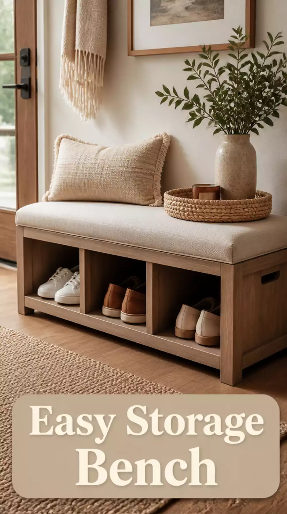 Small Entryway Bench with Lift-Up Seat Storage for Tight Spaces