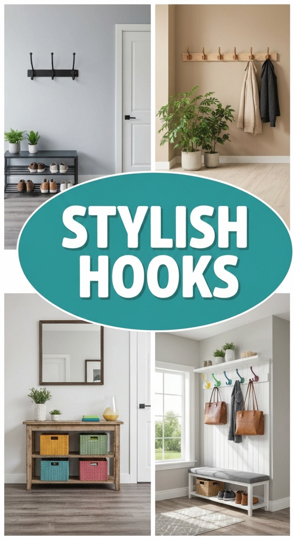 Practical Entryway Hooks for Coats and Bags