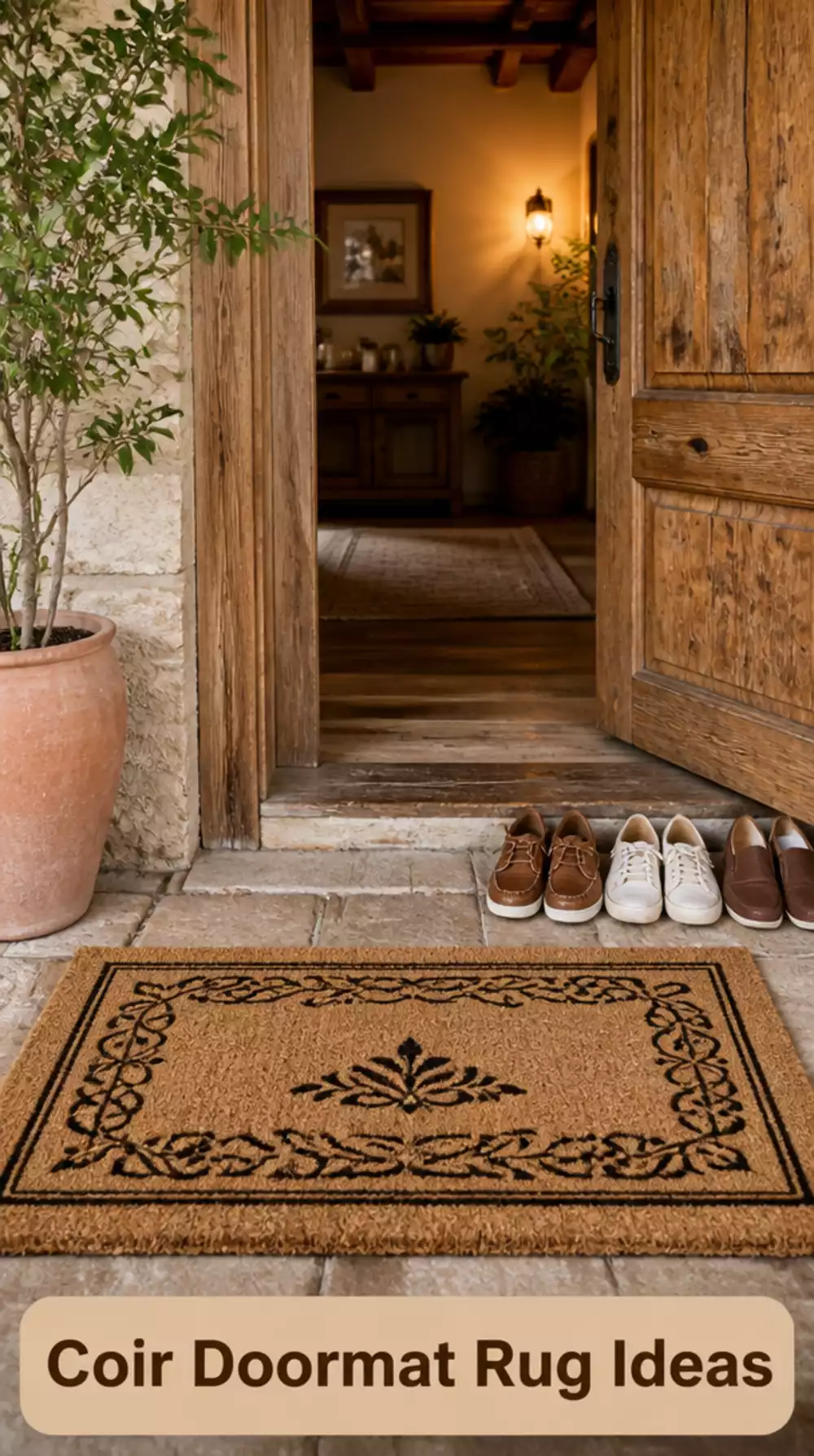 Entryway Coir Doormat-Style Rug That Traps Dirt Before It Reaches the Floor